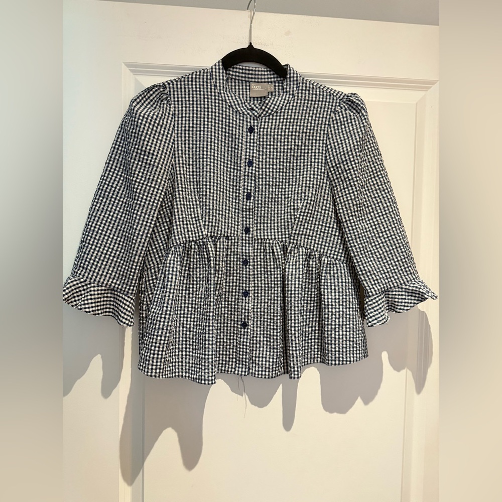 Asíos Gingham shirt 3/4 sleeves